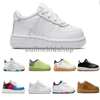 Triple blanco 6c-3y forc1 niños pequeños TD Shoes Boys Go The Extra Smile Kids Shoes Hare Skate Skate Sneakers 1 50 aniversario QS Light Space Jam Volt Outdoor Sport