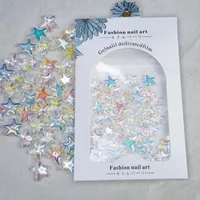 Nail Art Decorations Aurora Flatback Rhinestones Heart Charms Glass Flower Star Press On Nails Glitter Jewelry DIY Decorative Accessories