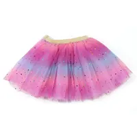 Spódnice Dziewczyny Baby Balet Taniec Rainbow Tutu Toddler Star Glitter Printed Ball Suknia Party Odzież Dzieci Spódnicy Dzieci