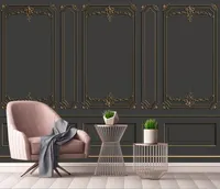 Custom wallpaper mural 3D photo wallpaper expand space modern minimalist grey door wallpapers