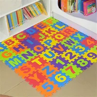 36pcs Numéro de mousse Set Alphabet Puzzle Play Mat Baby Rugs Toys Play Floor Carpet Brockage Soft Pad Children Games Toy175Q