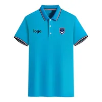 FC Girondins de Bordeaux 여름 남성 슬림 한 핏 골프 티셔츠 짧은 슬리브 폴로 캐주얼 티셔츠 스포츠웨어 225E