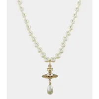 Luxury Pearl Chain Satellite Choker Necklace Elegant Clavicle Pendant Punk Necklace Baroque Pearls Statement Necklaces Wedding Par274O
