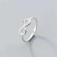 China hohe Qualität 100% 925 Sterling Silber Infinite Segnungen endlose Liebe Finger Ringe Infinity Zirkon Design Verlobungsring JE237d