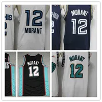 2022 NIEUW 75th City Basketball 12 Ja Morant Jerseys Stitched Black White Green Jersey For Man Shorts Yellow