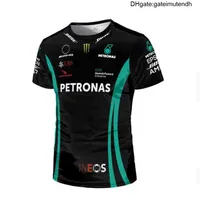 Luksusowa marka Petronas Mercedes T koszule AMG F1 Men's Lewis Hamilton Benz T-shirts Formula One Polo Pit Grand Prix Motocykl Szybka jazda na XV0U