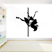 Wall Stickers Pole Dance Decal Bedroom Sexy Cute Stripping Girl Sticker Teenager Boys Room Decoration Removeable Decals G874