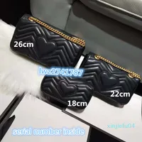 Bolsos de alta calidad hechos en bolsa de embrague de cuero real bolsa de bolsas de hombro diseñador número de hombro Número de serie dentro de OL14