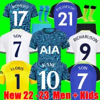 Men Kids 22 23 Son Soccer Jerseys 2022 2023 koszulka piłkarska Jersey trzecia Lucas Loris Romero Perisic Spence Kulusevski Bentancur Kane Richarlison Lenglet Skipp
