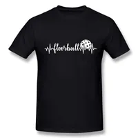 Camisetas para hombres Floorball Heartbeat cumpleaños Funny unisex Fashion Cotton Manga corta Camisetas