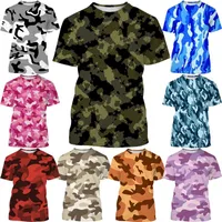 Men&#039;s T-Shirts Camouflage 3D T Shirt Men Casual Unisex T-Shirt Short Sleeve Breathable Camo Round Neck Military Shirts Summer Fasion TopsMen