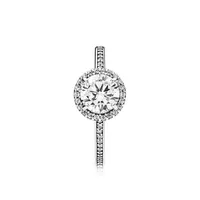 NEW 925 Sterling Silver CZ Diamond RING LOGO Original Box for Pandora Wedding Ring Engagement Jewelry Rings for Women Girls1528