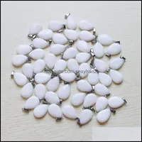 펜던트 목걸이 펜던트 쥬얼리 매력 Warter Drop Eardrop Natural White Jade Stone Beads N DHCPW