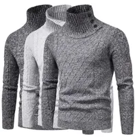 Pulls de chandail d'automne décontracté décontracté en tricot de traits de pull pour hommes flexibles pour hommes pour usure quotidienne