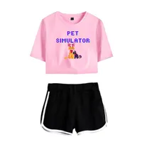 Men&#039;s T-Shirts Pet Simulator X Two Piece Sets 2022 Fashion Women Short Pants Sleeve T-shirt Cute Stylish Summer SetsMen&#039;s
