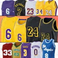 LeBron 23 6 James Los Angeles'''lakers'''3 Basketball Jerseys Anthony 0 Russell Davis Westbrook