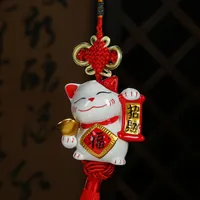 house decoration crafts Lucky Cat car accessories factory direct selling ceramic bone china high-grade crystal seat car accessorie198J
