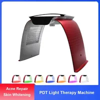PDT LED Facial Red Light Skin Rejuvenation Machine 7 Colors Light Therapy Anti Wrinkle Body Face Maskにきび除去デバイスホットナノスプレー付きのニキビ除去装置