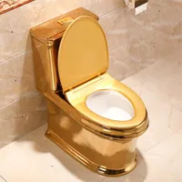 Sauveillance de sauvegarde d'eau Gold Toilet Soutrages siphon silencieux urinoir de vigne dorée motif en porcelaine de salle de bain en céramique 305q