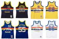 Zszyty Dikembe Mutombo Basketball Jersey S-6xl Mitchell Ness 1991-92 Mesh Hardwoods Classics Wersja retro Wersja Kobiet Kobiety młodzieżowe koszulki