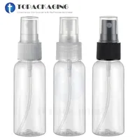 50PCS 50ML Spray Pump Bottle Clear Plastic Cosmetic Container Empty Perfume Sub bottling With Mist Atomizer Round Shoulder