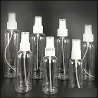 Bottha Bottles Office School Business Industrial Pequeno Plástico transparente Plástico Praneio de spray Recarregável 10ml/30ml/50ml/60ml/100ml Viagem