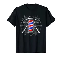 Herren T-Shirts Brand Herren Hemd Hemd Friseur Stangenschere Haare Clippers Com Com C Comb Barber Teemen's