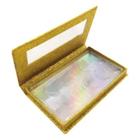 False Eyelashes Lashes Holder Daily Empty Home Travel Tray Glitter Eyelash Packaging Box Cosmetic Storage Case Protective Gift DustproofFals