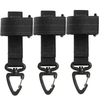 Outdoor Gadgets 3pcs Keychain Tactical Gear Clip Keeper Pouch Belt Keychain EDC Molle Webbing Gloves Rope Holder Military Hook