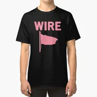 Wire - Flag Pink T-shirt Band punk chaises manquant le changement devient des t-shirts masculins vintage badass