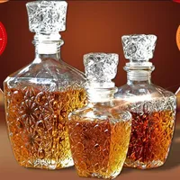 1pc en verre whisky liqueur boisson vins décanter bouteille cristalline caricaille de carafe 250 ml 500 ml187l