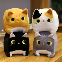 Square Love Fat Cat Plush Doll Soft Big Face Cipsy Ragdoll dla dzieci Kojąc