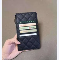 Frauen Mobiltelefonbeutel Reißverschluss Taschen Geldbörsen Luxus Leder Kreditkarten Taschen Frauen Designer Name Kartenhalter Fashion Zero Purse