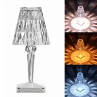 Tafellampen diamanten lamp kristal projectie bureau acryl decorn slaapkamer bedkamer bedhigh -end balk verlichting armaturen