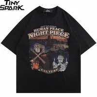 Men Hip Hop Streetwear T-Shirt World Peace Graphic T Shirt Summer Short Sleeve Tshirt Cotton Casual Tops Tee Black Harajuku 220516