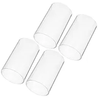 Lamp Covers & Shades 4pcs Transparent Glass Craft Candle Cylinder Cover Decors2716