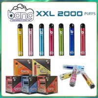 BANG xxl xxtra rozkładane papierosy vape cena pióra 2000 Puffs 6,0 ml 2% 5% 6% pojemność za darmo bateria 800 mAh 24 kolory Szybkie wysłanie