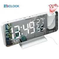 CICLOCK 3D Проекция Alarm Clock R Цифровой с USB Зарядное устройство 18 см Большой Зеркало Светодиодный дисплей Авто Dimmer 220329
