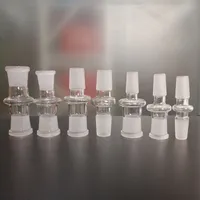 Accesorios de vidrio desplegable Adaptador femenino masculino a masculino 14 mm de 18 mm Adaptadores de tubería de bong para plataformas de aceite bongs