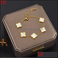 Collares colgantes colgantes joyas de moda clásica4/trébol de cuatro hojas de acero inoxidable de acero inoxidable 18K para womengirl San Valentín