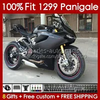 Ducati PanigaleのOEMフェアリングキット959R 1299R 1299S 959 1299 S R 2015 2017 2018ボディ140NO.77 959-1299 15-18 959S 15 16 17 18注入型型ボディワークマットブラックブラック