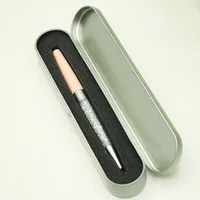 Metal Case Box dla Crystal Ballpoint Gel Pen Pen Office School Business Supplies Pakiet Pakiet Pakiet