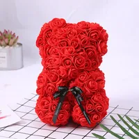 Prezent sztuczny kwiat dla kobiet pudełka opakowanie wstążki niedźwiedź Walentynki Dziewczęta Anirieta ślubna Świąteczna impreza