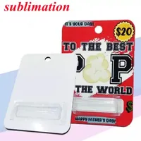 Stock Sublimation Blank MDF Wooden Money Bag Card Bag PVC Cash Card Cover Holder Heat Transfer Printing DIY Gifts
