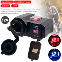 Motorcycle Electric vehicle multi-function water-resistant cigarette lighter socket usb universal mobile phone charger 3 in 1