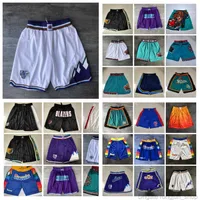Team Basketball''nba''Shorts Just Don Snow Mountain Edition Wear Sport Pant With Pocket Zipper Sweatpants Hip Pop Black Purple White Blue Orange