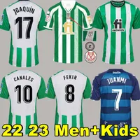 21 22 23 Real Betis Men Maglie di calcio Joaquin B.iglesias Shirt da calcio Juanmi Canales Fekir 2022 2023 Speciali camicie da calcio Copa del Rey Final Champions