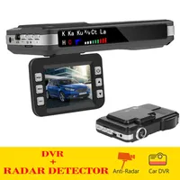 2 in 1 auto DVR Telecamera Dashboard Tachimetro Mobile Speed ​​Radar Detect Protezione Inglese Rilevatore di radar vocale russo X K ct La H220409