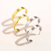 New Wholesale Price Hoop hiphop Earrings Ear Stud Hollow Earring Gold Silver Letter Stainless Steel for Women