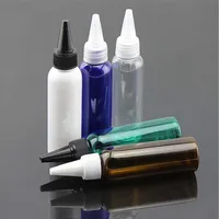 60 ml Conteneurs de maquillage rechargeables en plastique en plastique avec capuchon pointu transparent pour animaux de compagnie 60 ml de petits boles255y